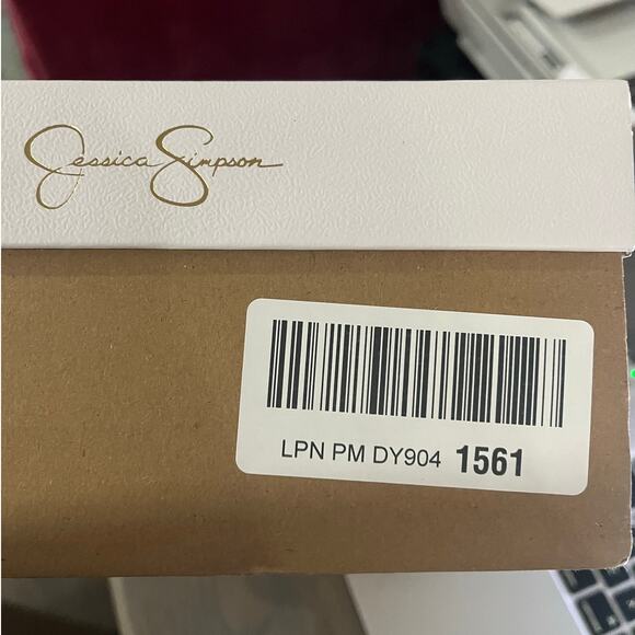 JESSICA SIMPSON Leonah Ankle Strap Sandal Silver Prom Formal Party Size 9 $89 - Picture 15 of 15